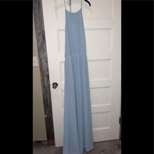 BNWT Show Me Your Mumu steel blue halter bridesmaid dress